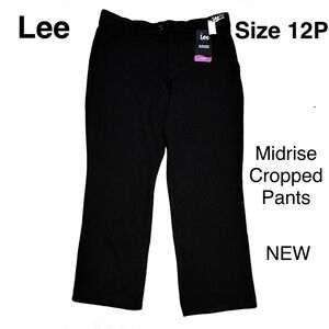 Lee Black Midrise Cropped Pants Fall Winter Spring Soft Rayon Nylon Spandex